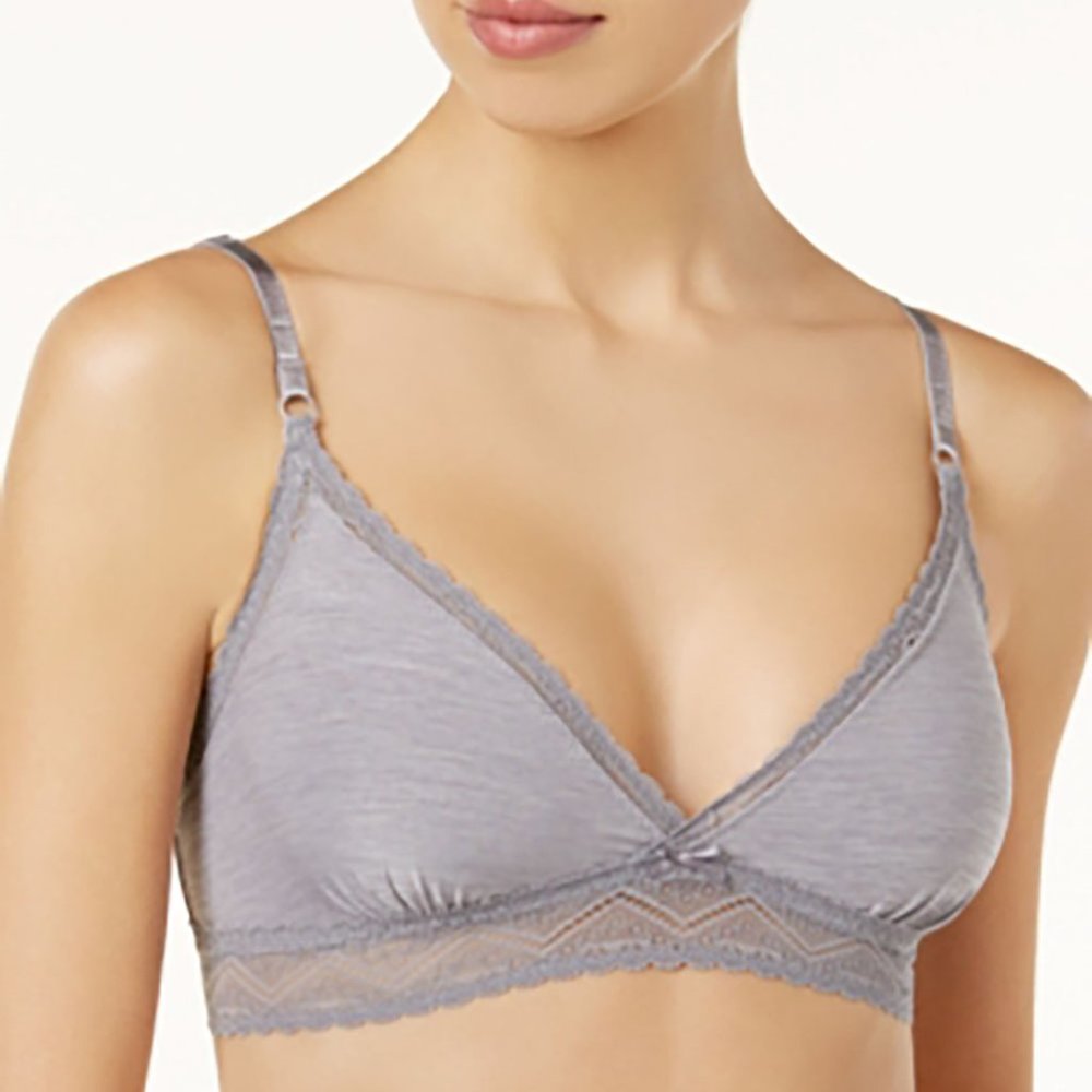 Heidi by Heidi Klum Natural Marl Geometric-Lace Bralette H21-1180B